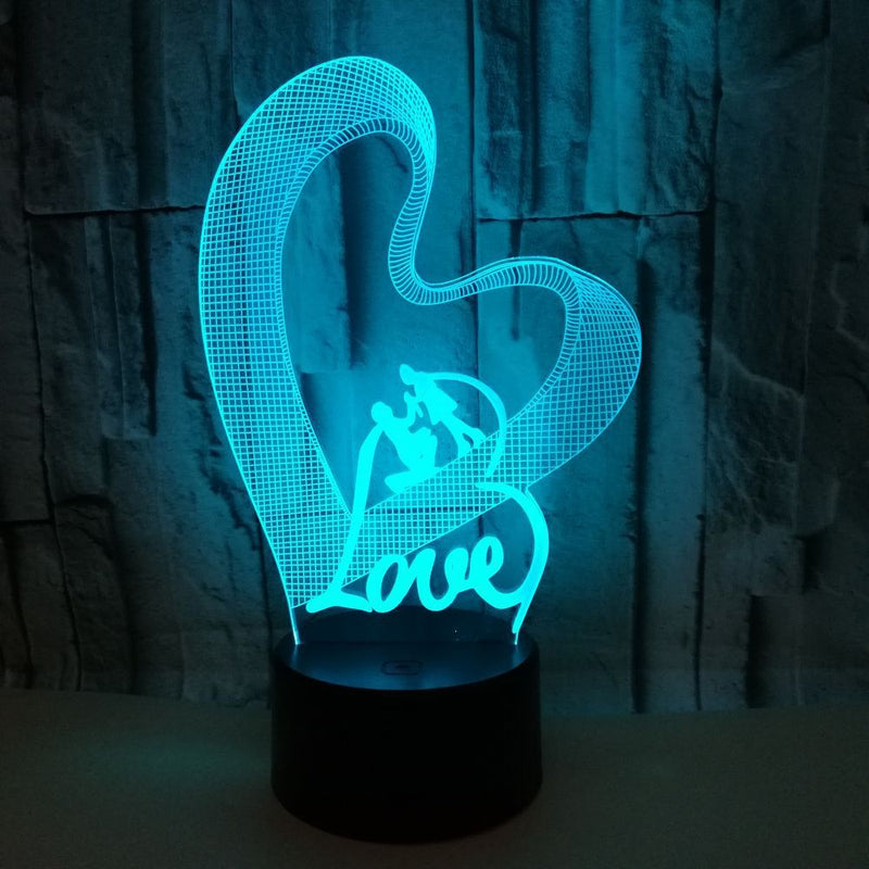 Liebe LIEBE 3D led buntes Nachtlicht