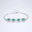 S925 silver fashion emerald ladies bracelet jewelry