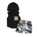 Boys' Hooded Vest T-shirt Suit