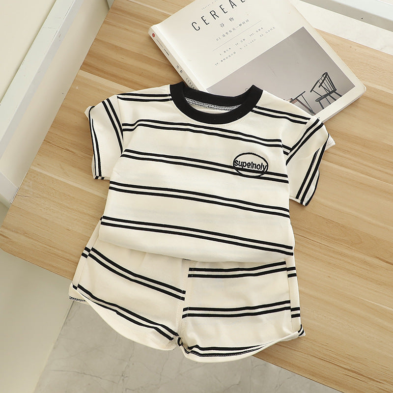 Boys Summer Suit Striped Sports