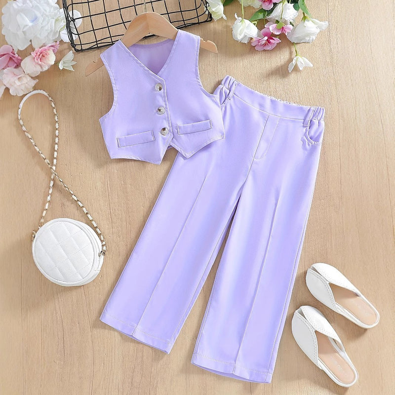 Children's Summer Leisure Fashion Personality Vest Suit