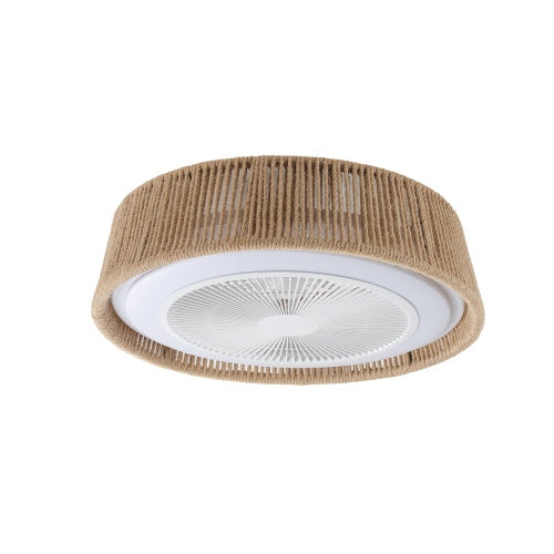 Dimmbare LED-Deckenleuchte im Bohemian-Stil mit eingebautem Ventilator – Fernbedienung