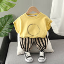 Boys Summer Suit Striped Sports