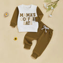 Fashion Personality Boy's Printed Sweater Suit