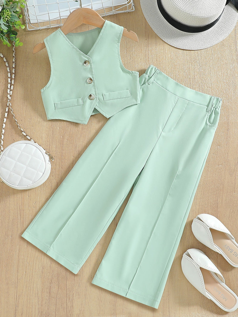 Children's Summer Leisure Fashion Personality Vest Suit