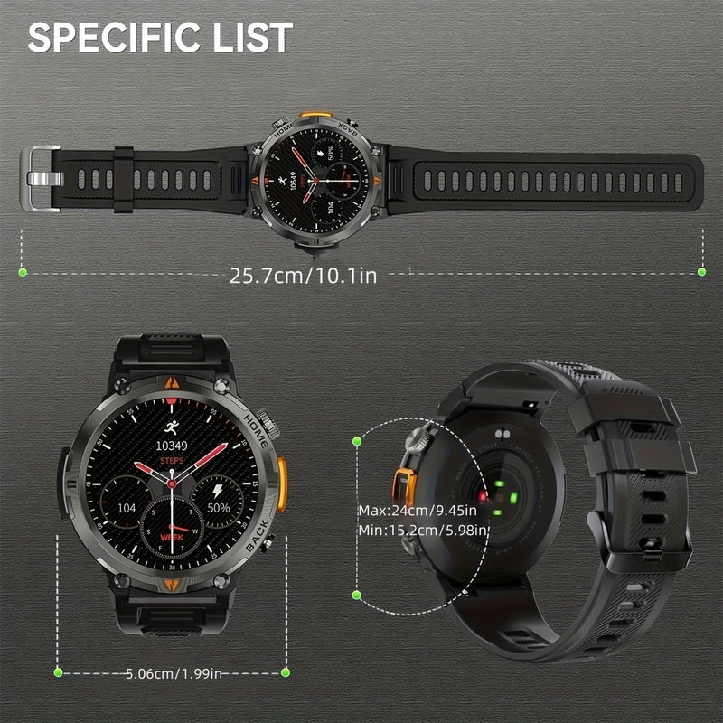 Silicone KE3 INEYES Hot Sale Smart Watch For Men With 3ATM Waterproof, Large HD Display, Sports Smart Watches For Men With LED Flashlight