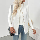 Solid Color High Class Elegant Elegant Cardigan Vest Coat For Women