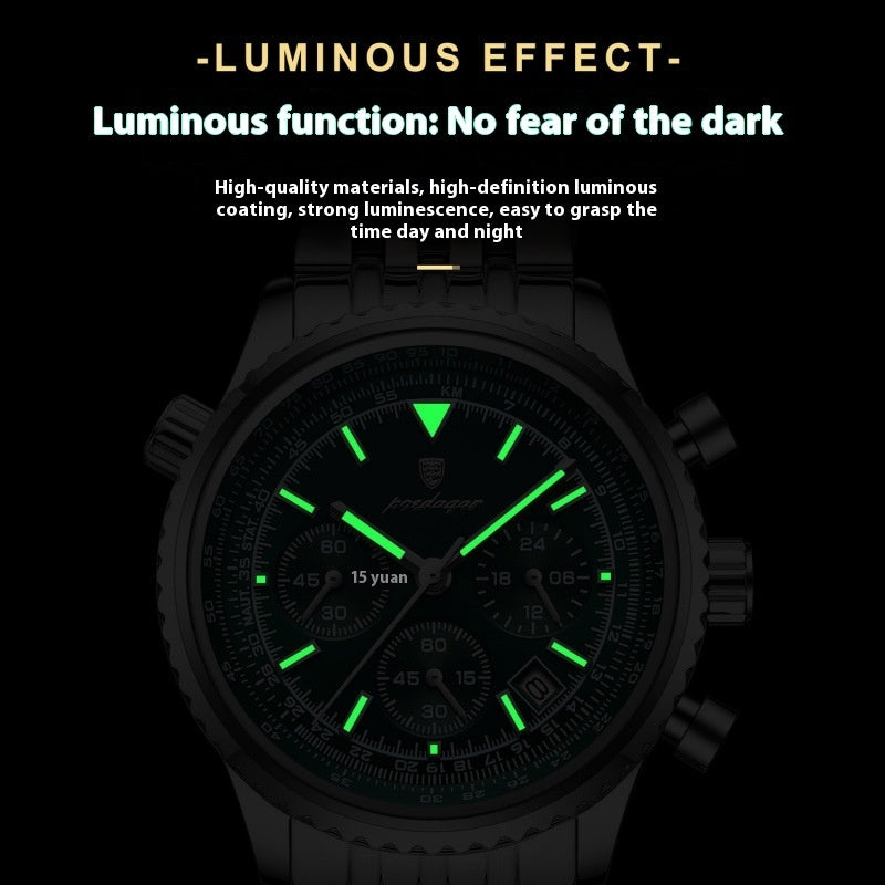 Men's Watch Waterproof Luminous Calendar Multi-function Timing