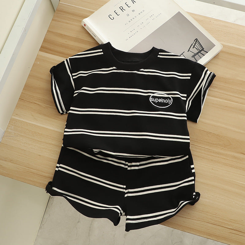 Boys Summer Suit Striped Sports