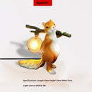 Cartoon Fruit-carrying Squirrel Table Cute Decorative Lamp