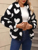 Women's Casual Double-sided Plush Hooded Jacket