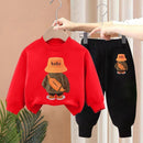 Boys Spring New Children's Autumn Leisure Sports Sweater Medium And Small Two-piece Suit Fashion