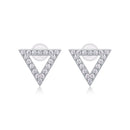 Unique - Set With Moissanite S925 Sterling Silver And Platinum-plated Stud Earrings, Fashionable, Trendy And Affordable Jewelry