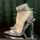 European And American Super High Heel Pointed Toe Rhinestone Fashion Banquet Catwalk