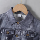 Trendy Style Broken Hole Design Shorts Suit