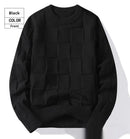 Frühling und Herbst Dreidimensionaler Runder Pullover Herren