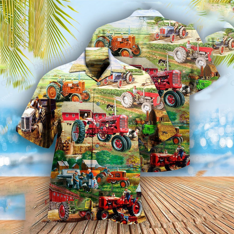 Chemise décontractée d'été pour homme à motif bus tendance