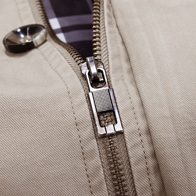 Frühling und Herbst Neue Jacke Herren Trenchcoat