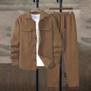 Simple Casual Men's Corduroy Suit