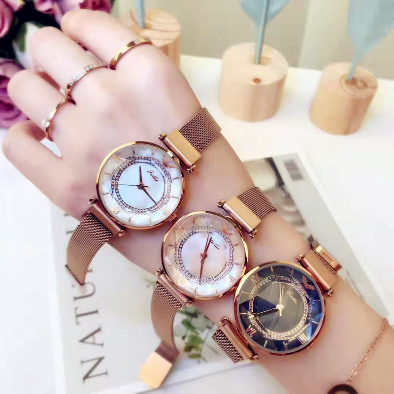 Women's Waterproof Magnetic Mesh Strap Watch