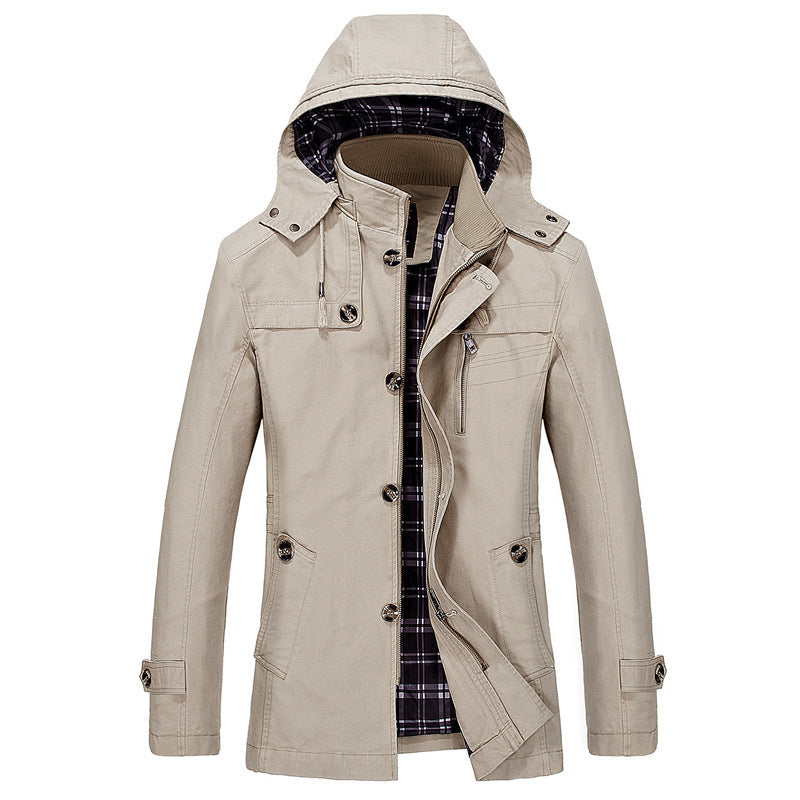 Frühling und Herbst Neue Jacke Herren Trenchcoat