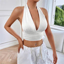 Women's Fashion Summer Backless Hollow-out Top