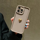 Coque de téléphone tout compris Golden Love avec galvanoplastie tridimensionnelle givrée