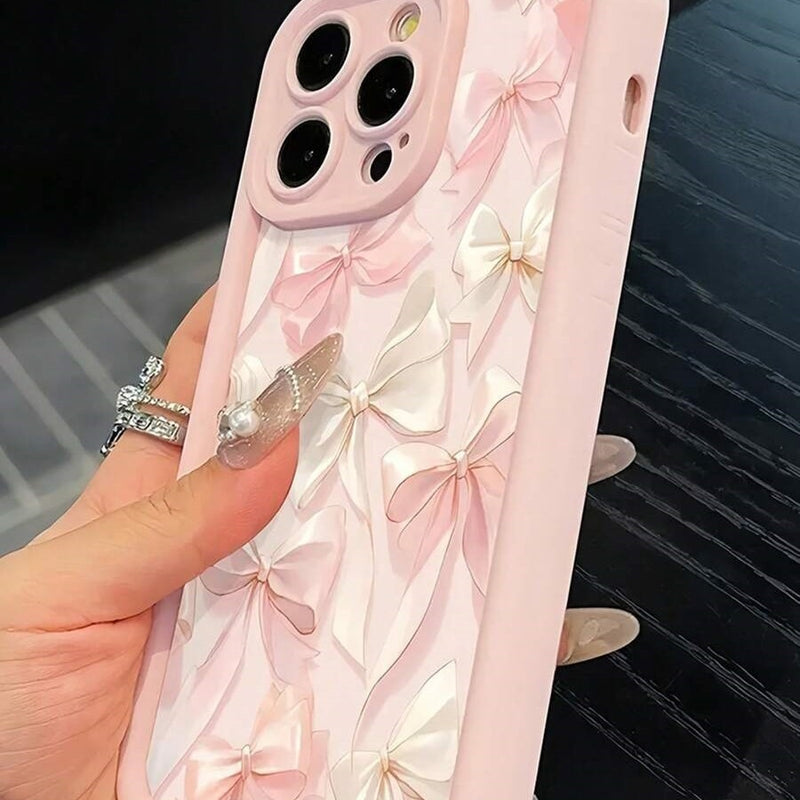 New All-inclusive Silk Bow Phone Case Ladder