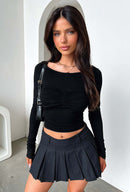 Simple And Comfortable Solid Color Underwear Outer Wear Design Tight Pullover Long Sleeve