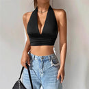 Women's Fashion Summer Backless Hollow-out Top