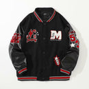 Stitching Color Blocking Baseball Uniform Coat