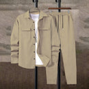 Simple Casual Men's Corduroy Suit
