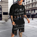 Herren 3D Digitaldruck Casual Outfit Top Shorts