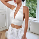 Women's Fashion Summer Backless Hollow-out Top