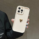 Coque de téléphone tout compris Golden Love avec galvanoplastie tridimensionnelle givrée