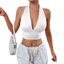 Women's Fashion Summer Backless Hollow-out Top