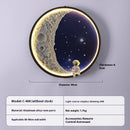 Wohnzimmer Hintergrundwand Moderne minimalistische Mond Wandleuchte