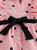 Girls' Fashion Long Shirt Including Belt Leggings Suit