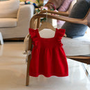 Children's Clothing Kids' Sweater Girls' Sundress Solid Color