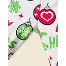 Toddler Baby Girls Christmas Clothes Ruffle Long Sleeve Heart Print Tops Dress Christmas Ball Print Flared Pants With Headband Outfits Set