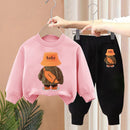 Boys Spring New Children's Autumn Leisure Sports Sweater Medium And Small Two-piece Suit Fashion