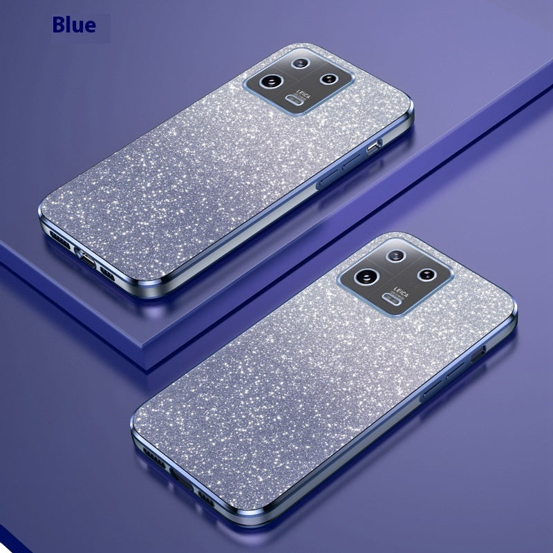 Coque de téléphone Xiaomi 146D à paillettes dégradées, galvanoplastie, 13 trous fins