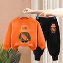 Boys Spring New Children's Autumn Leisure Sports Sweater Medium And Small Two-piece Suit Fashion