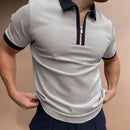 Polo homme uni, chemise à manches courtes, chemise d'été, vêtements pour hommes