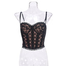 Sexy Tube Top Hollow Backless See-through Camisole