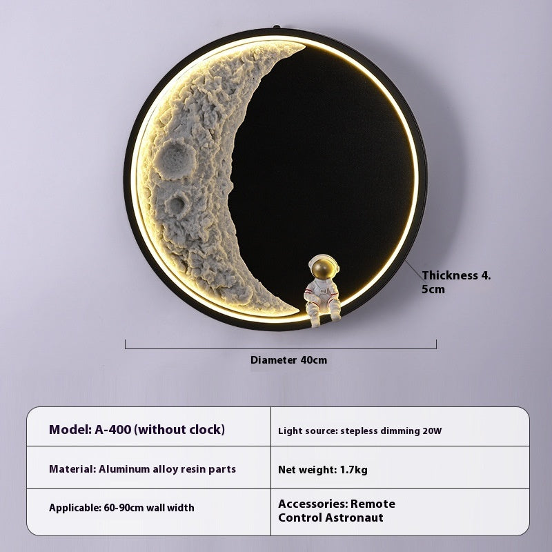 Wohnzimmer Hintergrundwand Moderne minimalistische Mond Wandleuchte