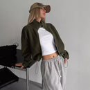 Short Autumn And Winter Stand-up Collar Thick Lamb Wool Drawstring Coat Women