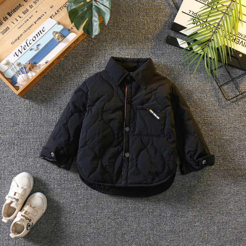 Boys Puffer Jacket Children Thin Cotton Clothing Fashionable Thickened