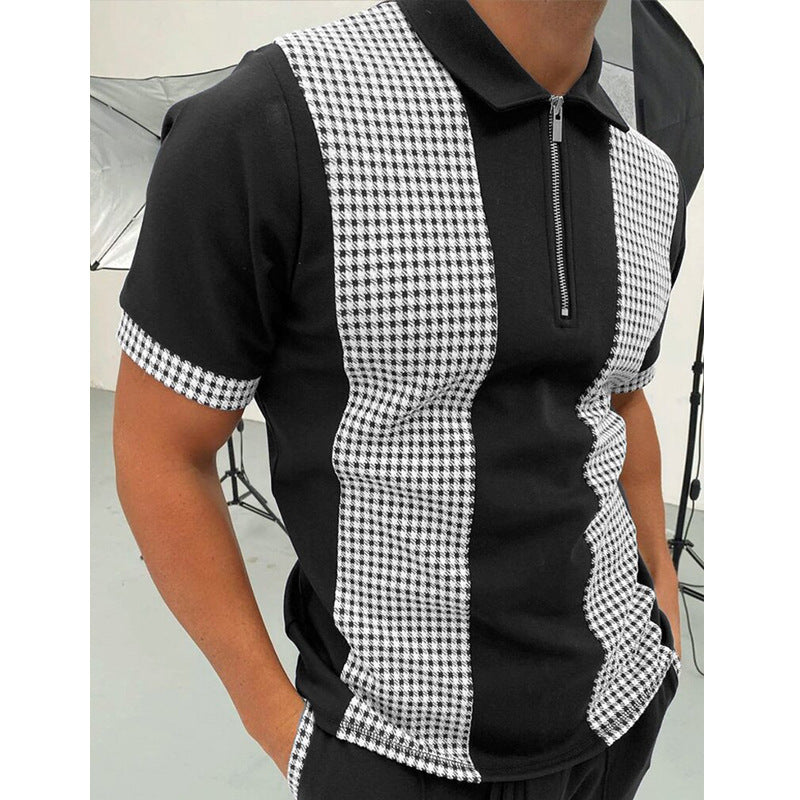 Polo homme uni, chemise à manches courtes, chemise d'été, vêtements pour hommes
