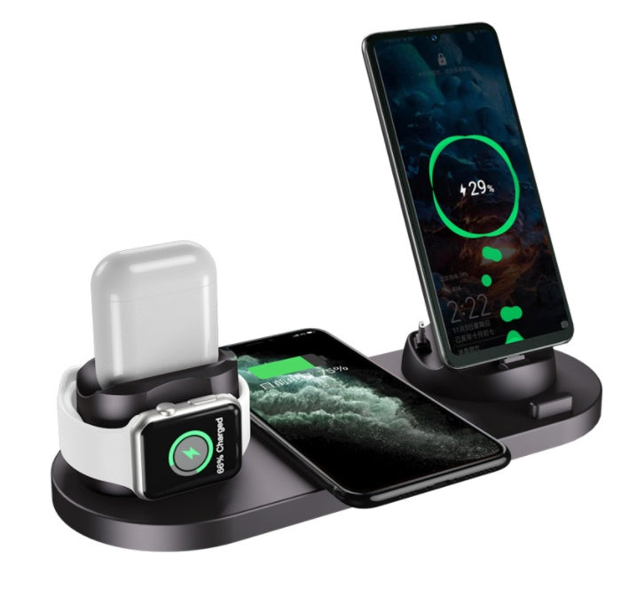 Chargeur sans fil pour iPhone, chargeur rapide pour téléphone, station de charge rapide pour montre, station de charge 6 en 1